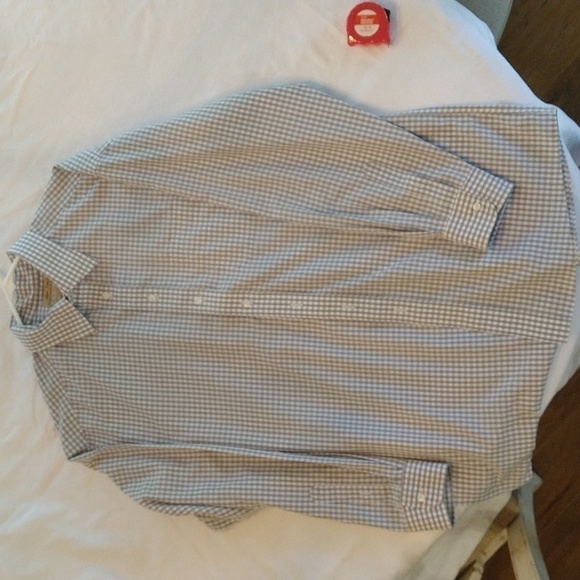 Roundtree Yorke Gold label men's grey no iron long sleeve shirt 16 1/2 x35 - Picture 1 of 4